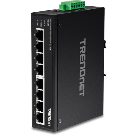 TRENDnet 8-Port Industrial Fast Ethernet Switch - Reliable, Rugged Performance for Your Network (Model: TI-E80)